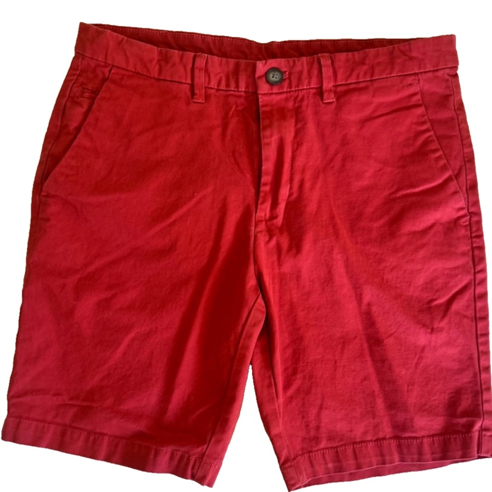 Calvin Klein Bright Red 9" Chino Shorts Size 31 Bermuda Summer